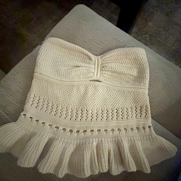 NWT Aerie Peplum Sweater Tube Top - Picture 1 of 5